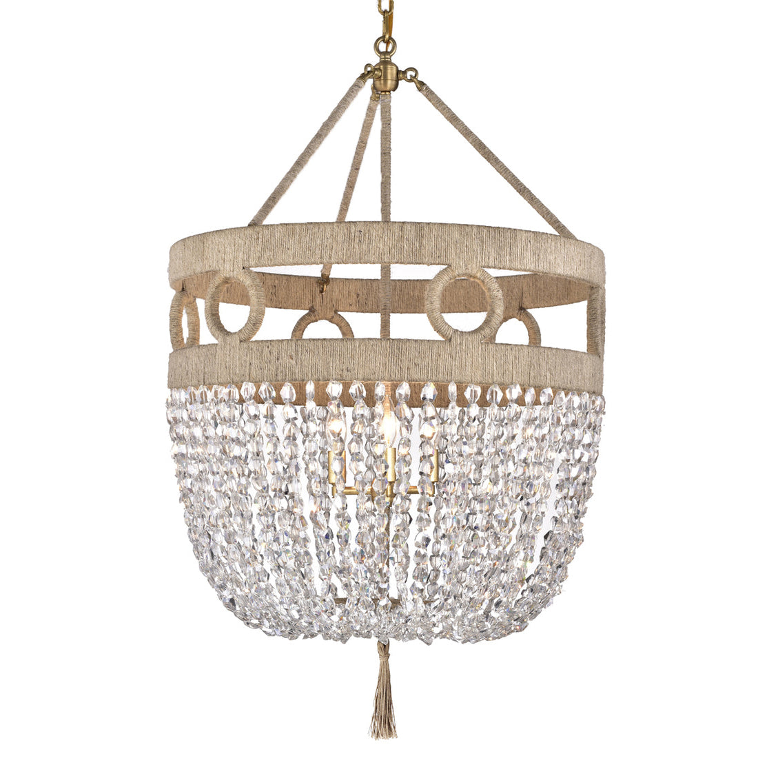 Ro Sham Beaux Frankie Malibu 24 Clear Crystal Chandelier