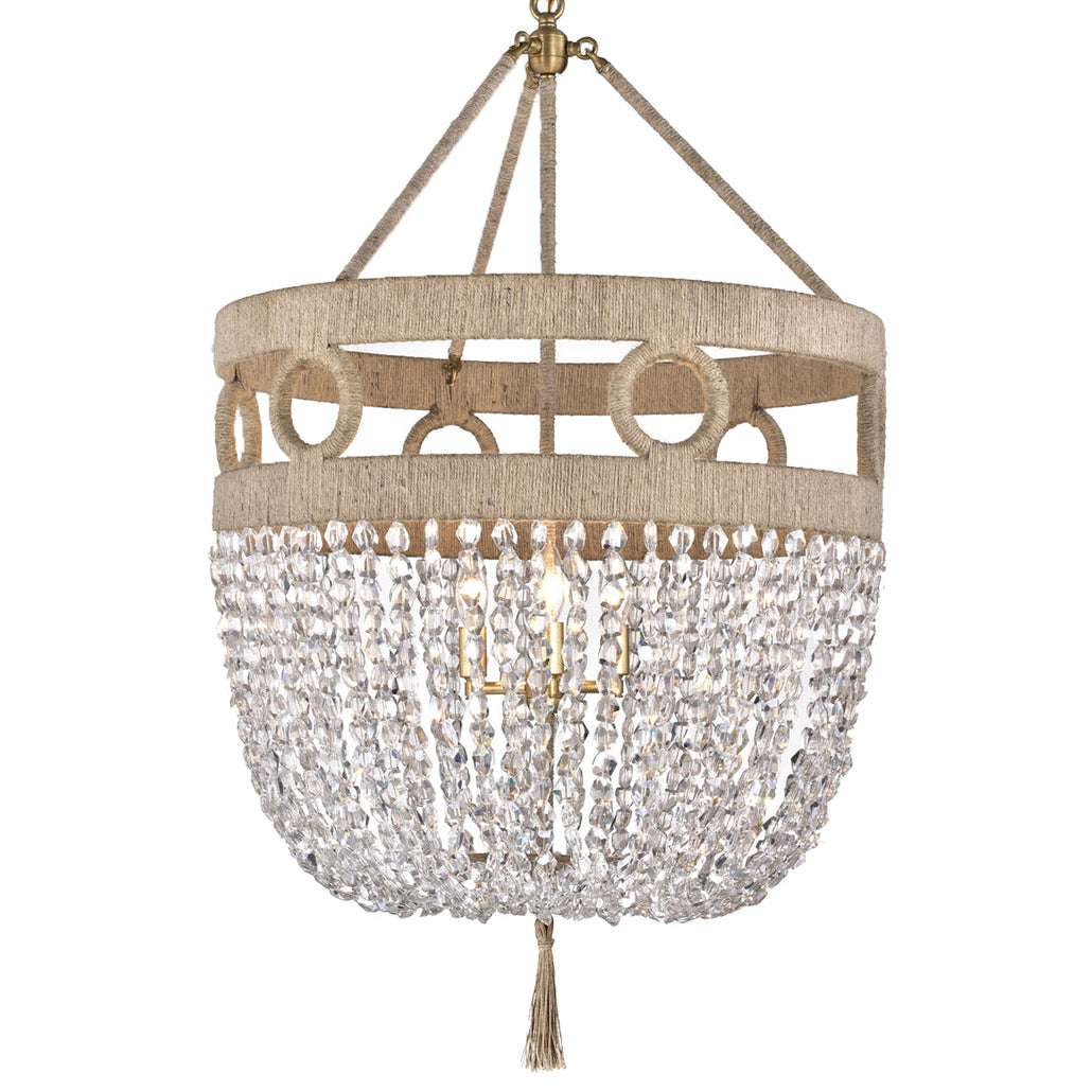 Ro Sham Beaux Frankie Malibu 24 Clear Crystal Chandelier