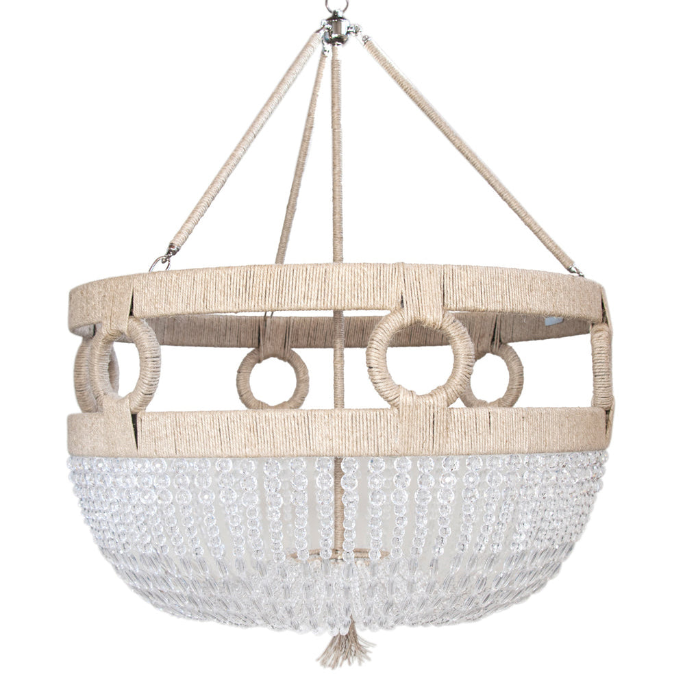 Ro Sham Beaux Frankie Malibu 30 Clear Crystal Chandelier