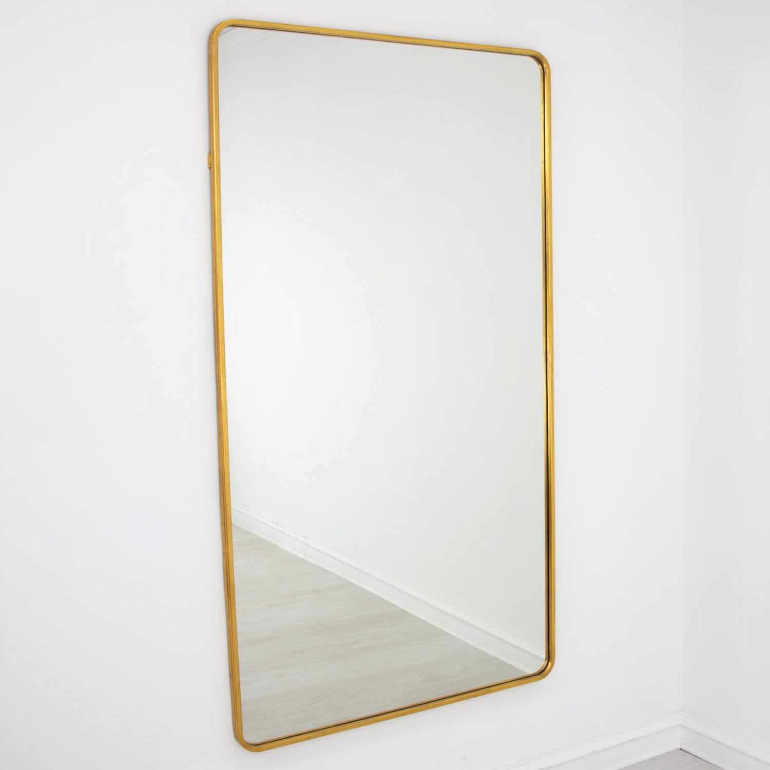 Rounded Corner Large Rectangular Wall Mirror