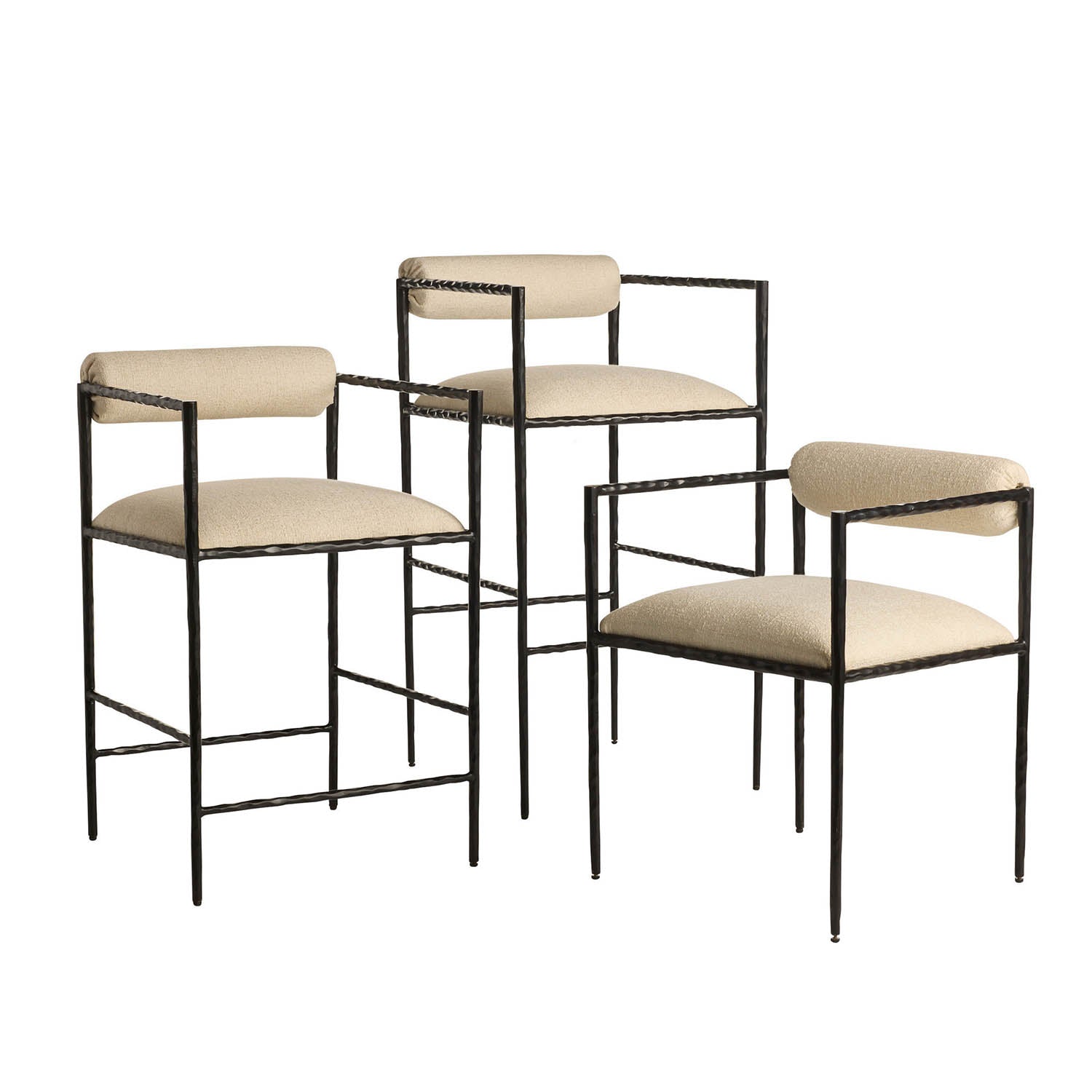 Arteriors Barbana Oxford White Counter Stool