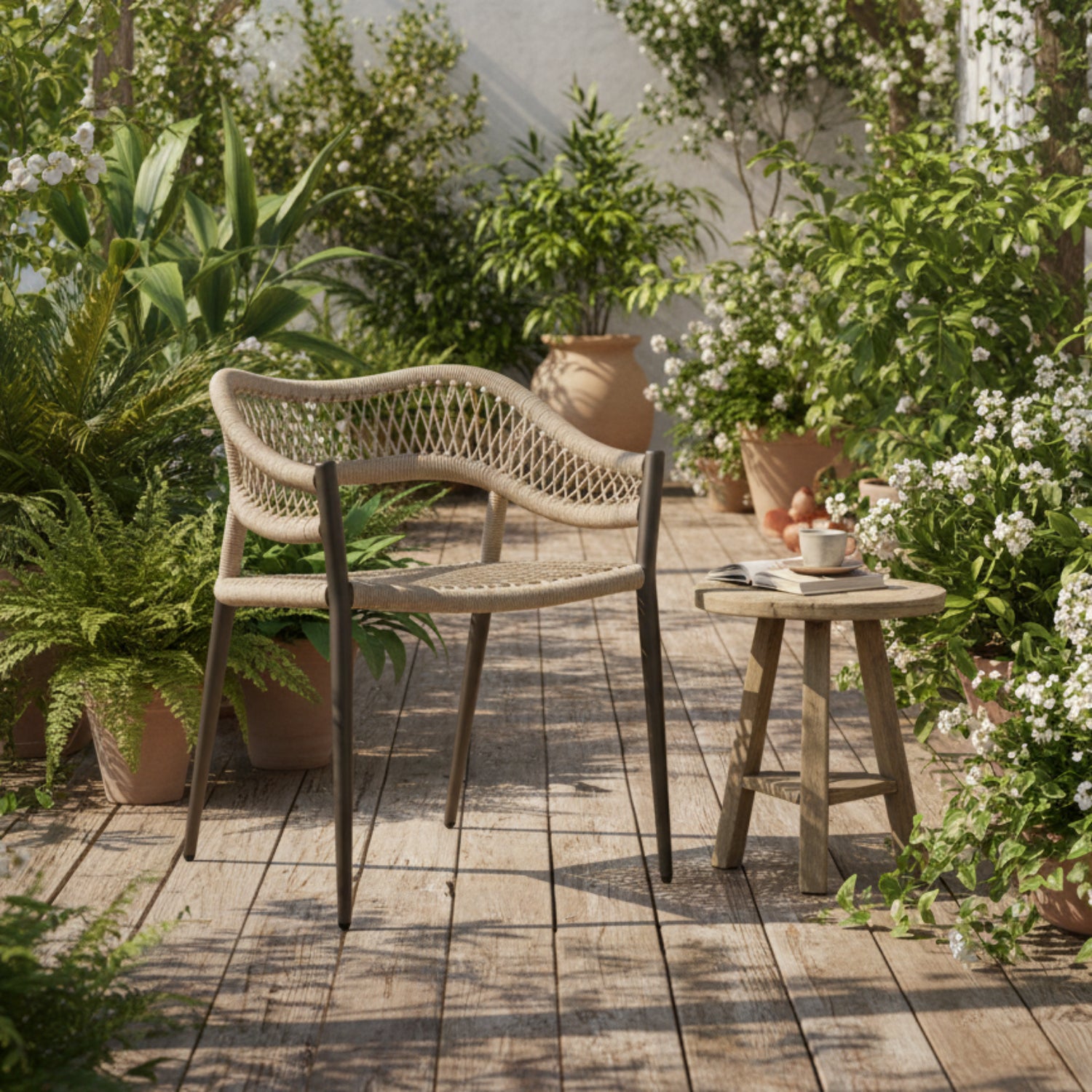 Arteriors Aurelie Woven Outdoor Dining Chair