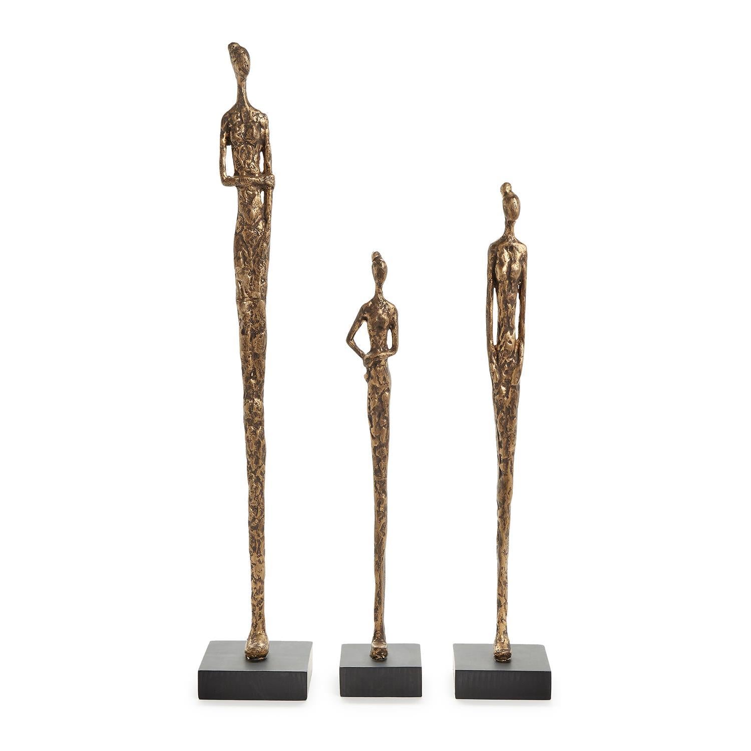 Standing Tall Female Sculpture Set of 3