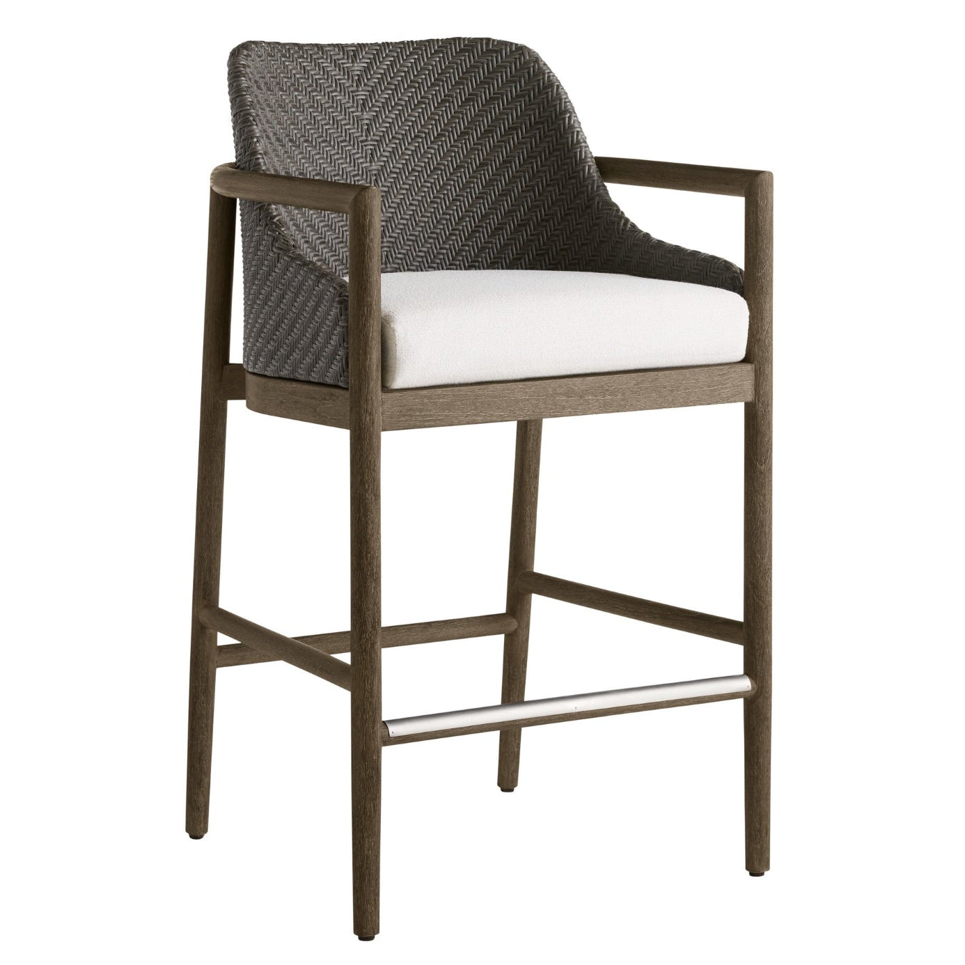 Arteriors Chilton Dark Gray Wash Outdoor Bar Stool