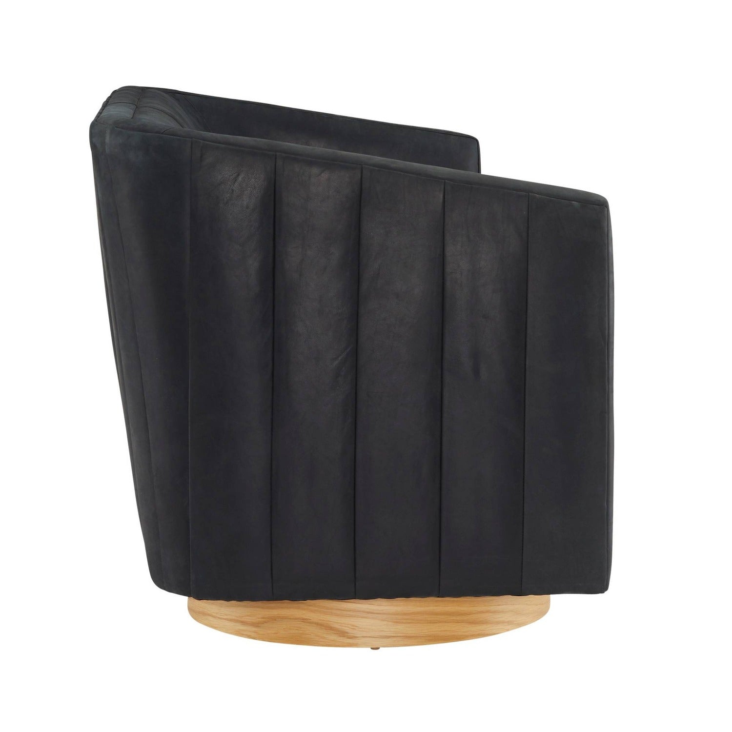 Arteriors Huxley Noir Leather White Oyster Sofa