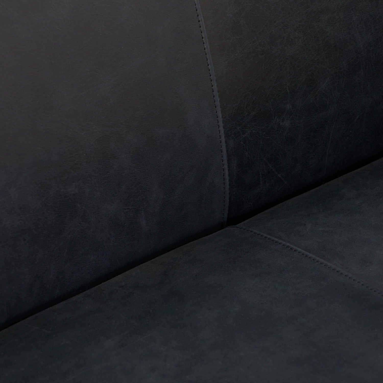Arteriors Huxley Noir Leather White Oyster Sofa
