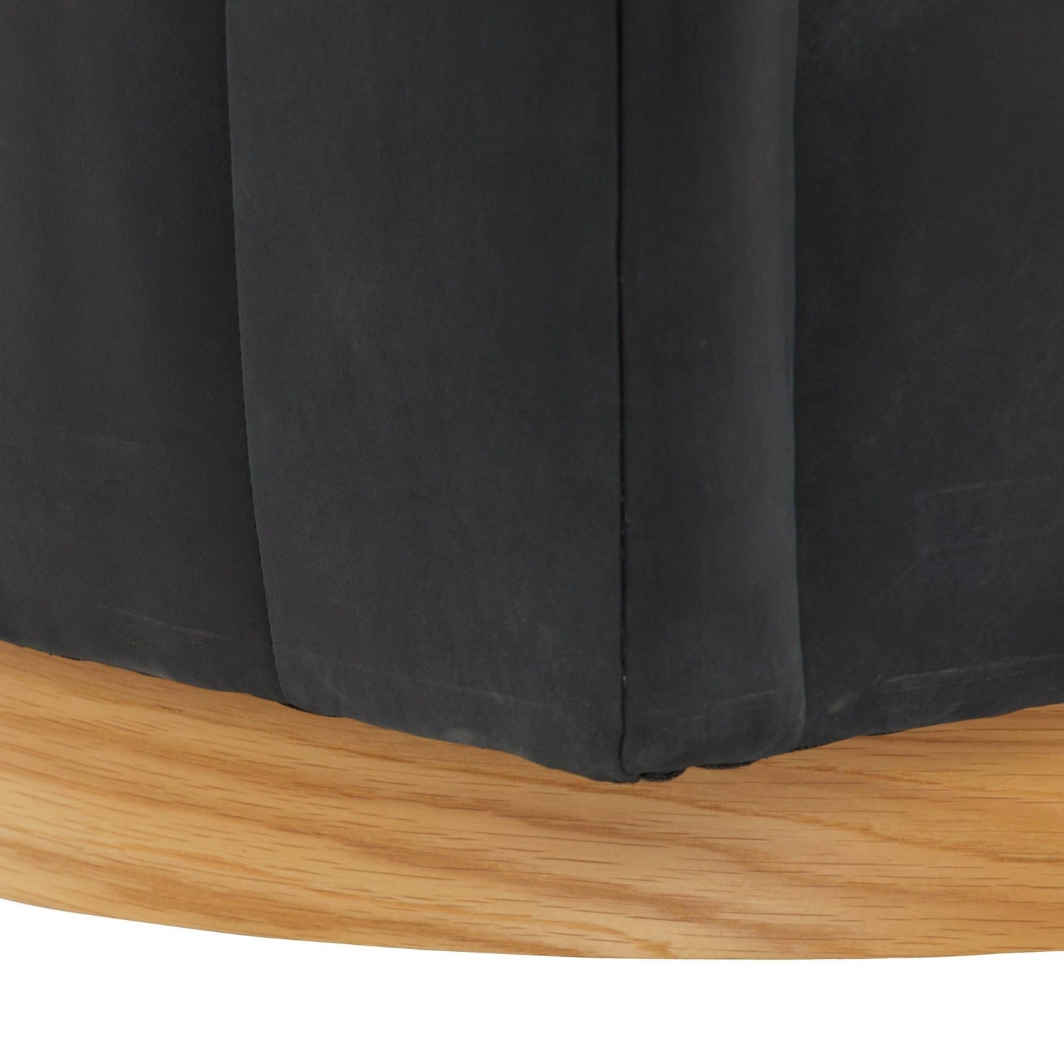 Arteriors Huxley Noir Leather White Oyster Sofa
