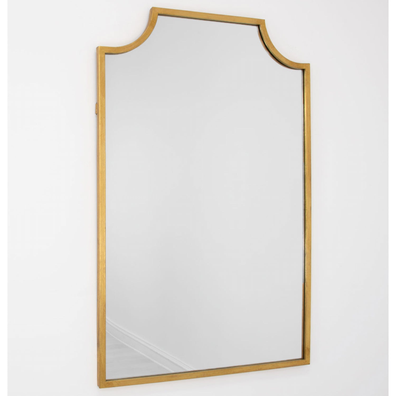 Metal Scalloped Corner Wall Mirror