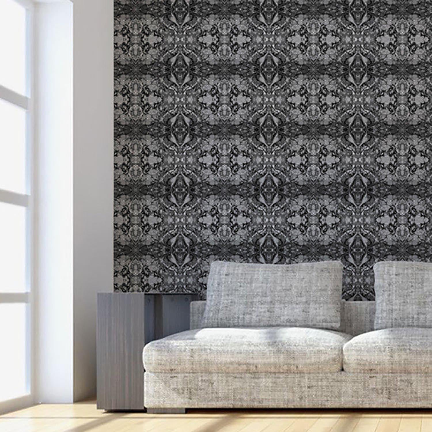 Mitchell Black Flicker Wallpaper