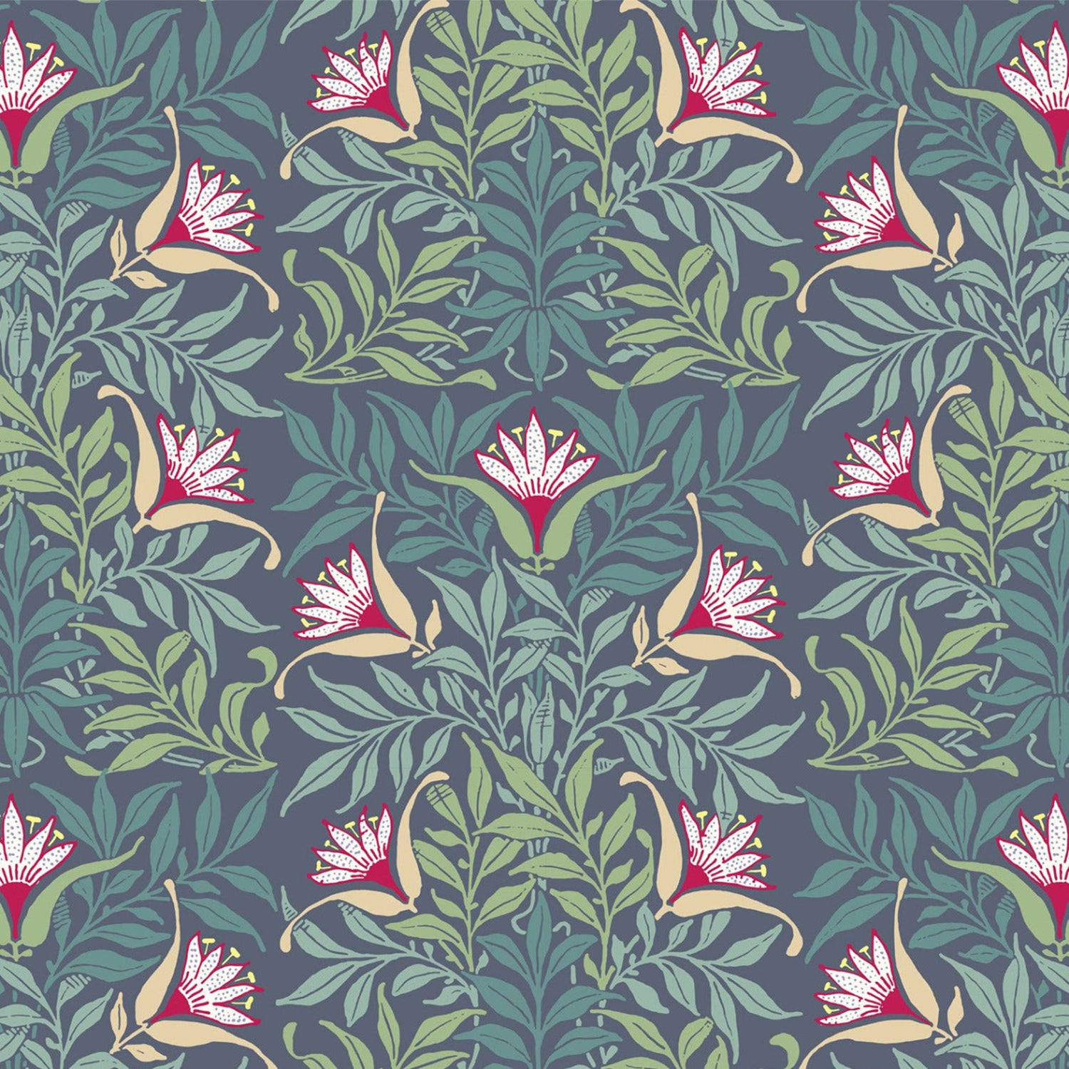 Mitchell Black Flowervine Wallpaper