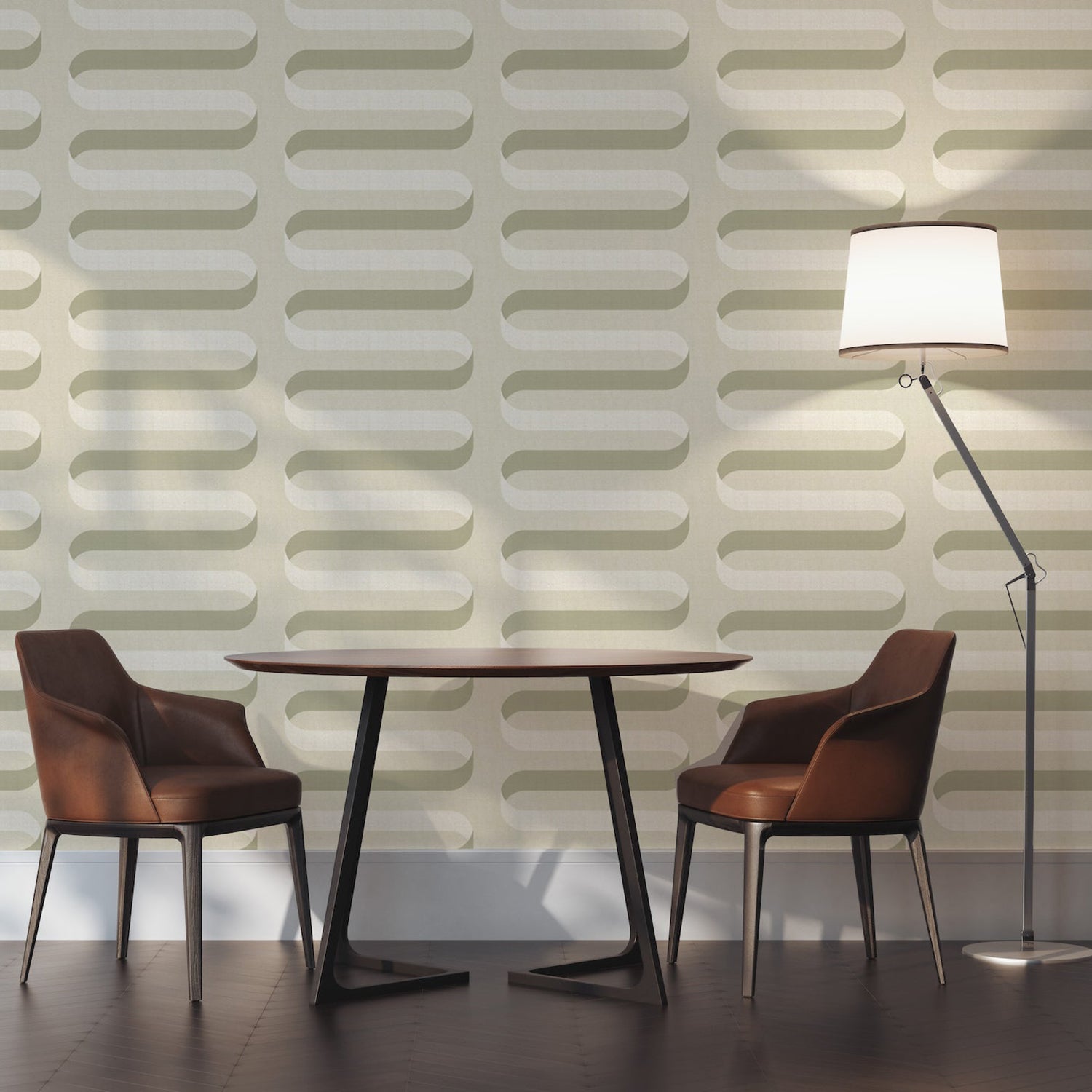 Mitchell Black Folding RIbbon Wallpaper