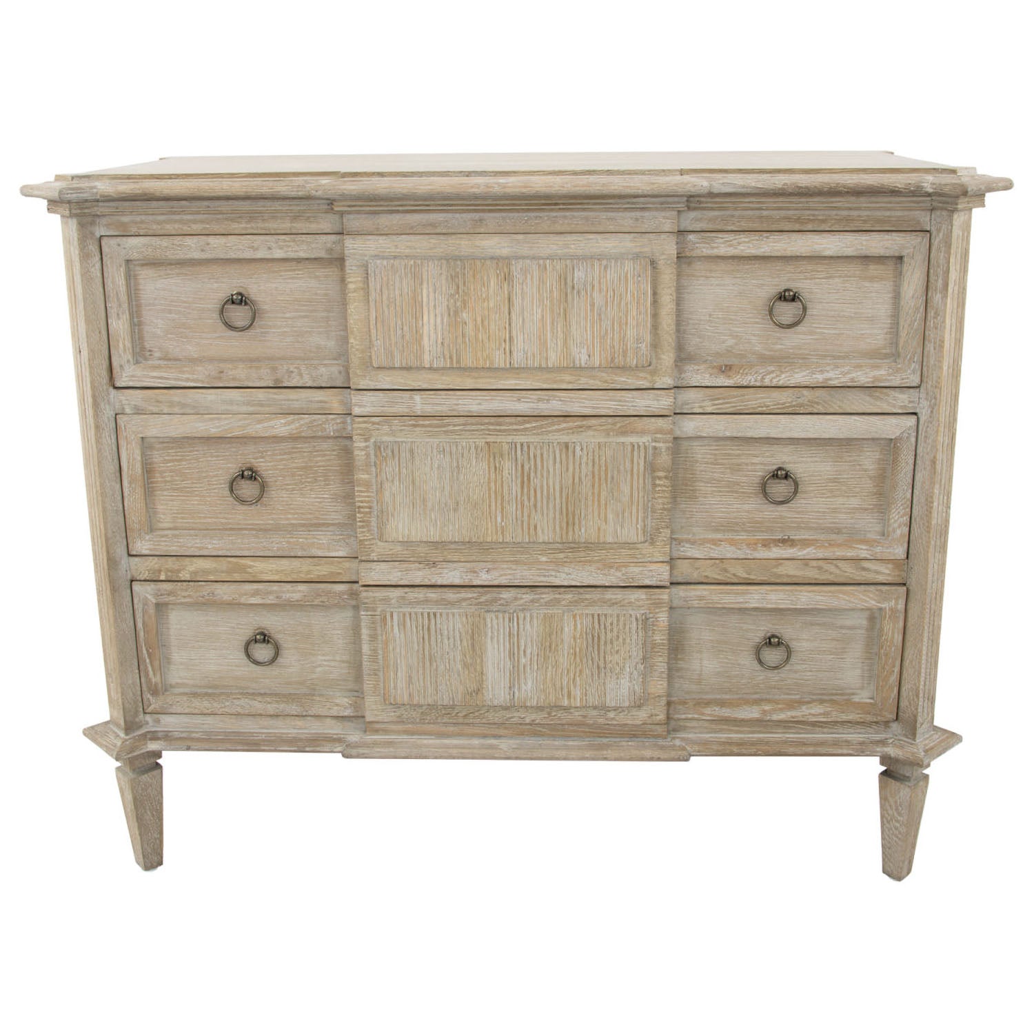 Fluted Three Drawer Accent Chest