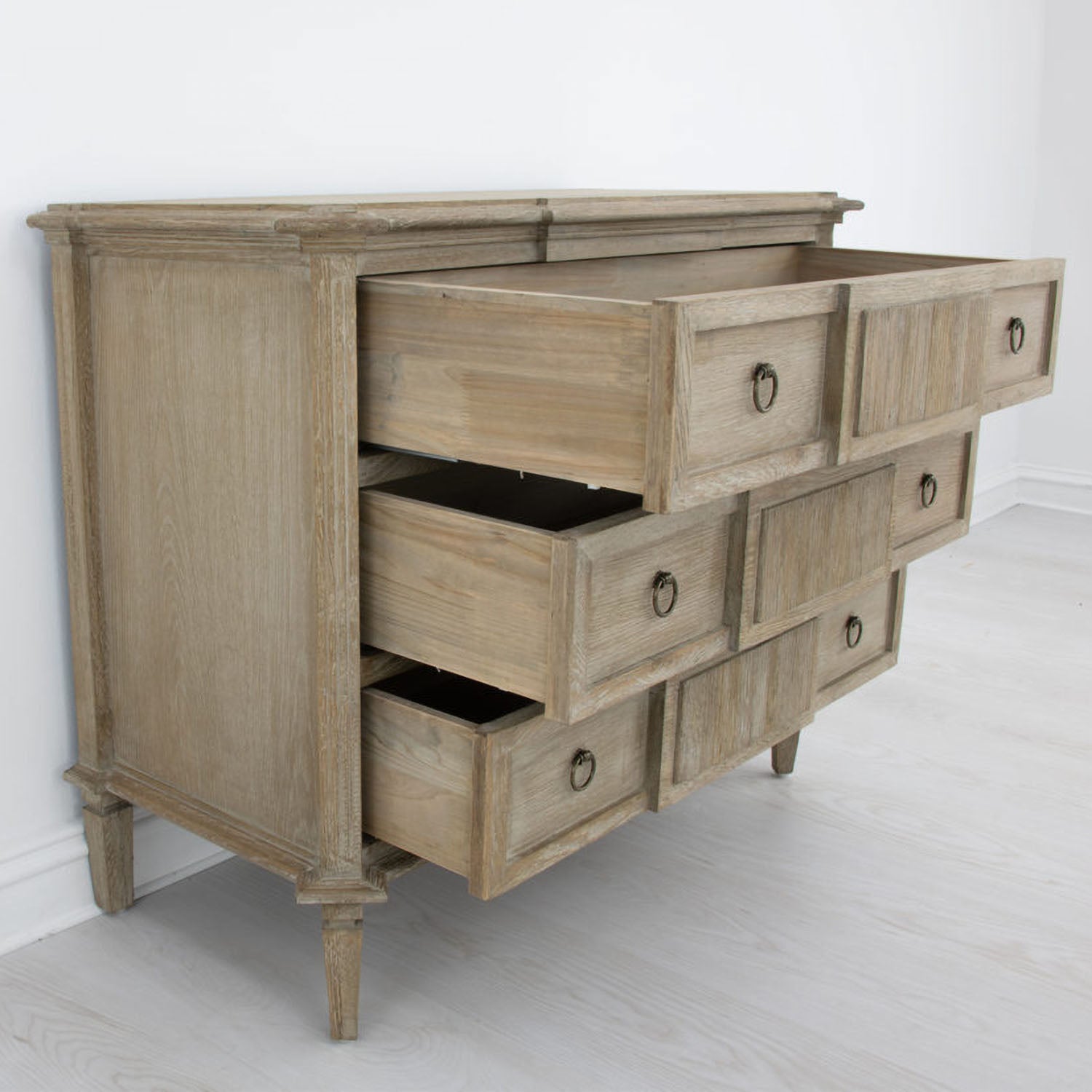 Fluted Three Drawer Accent Chest