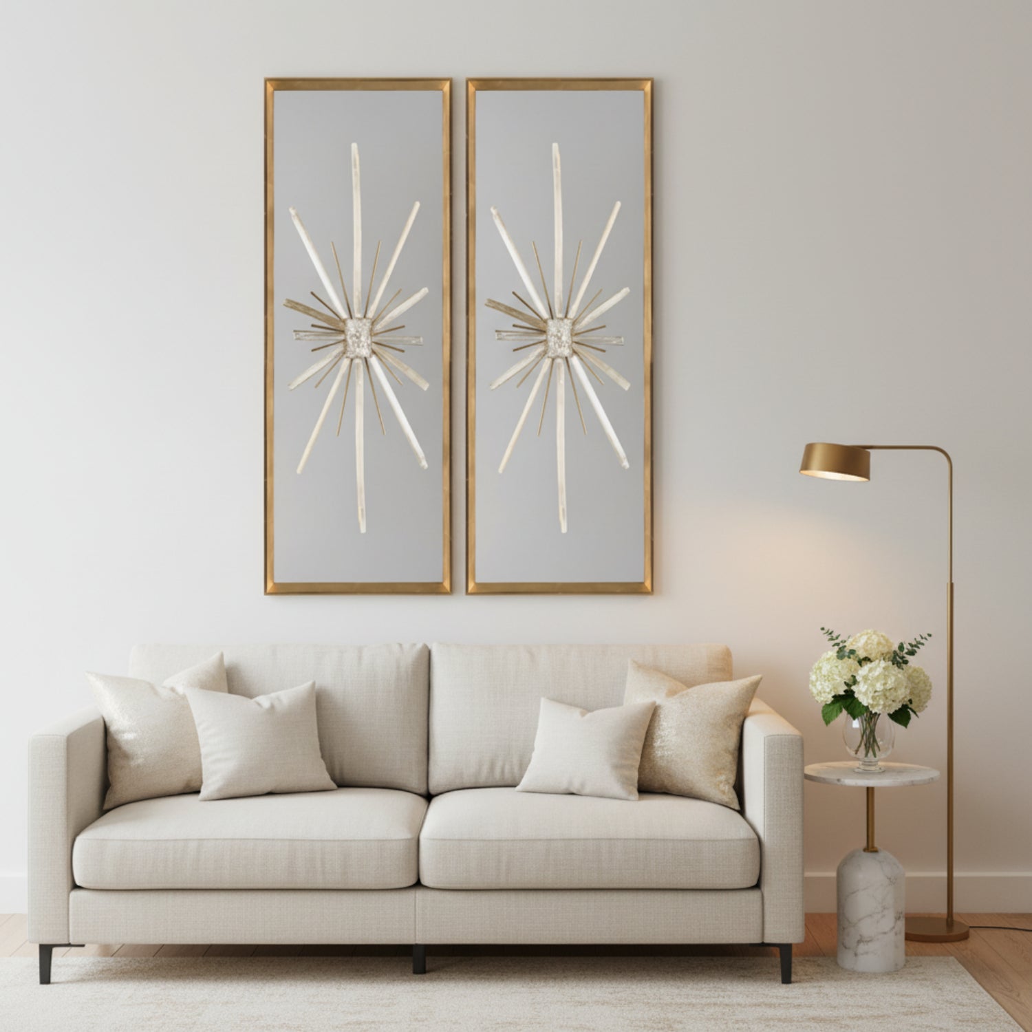 John Richard North Star Wall Mirror Decor Set of 2