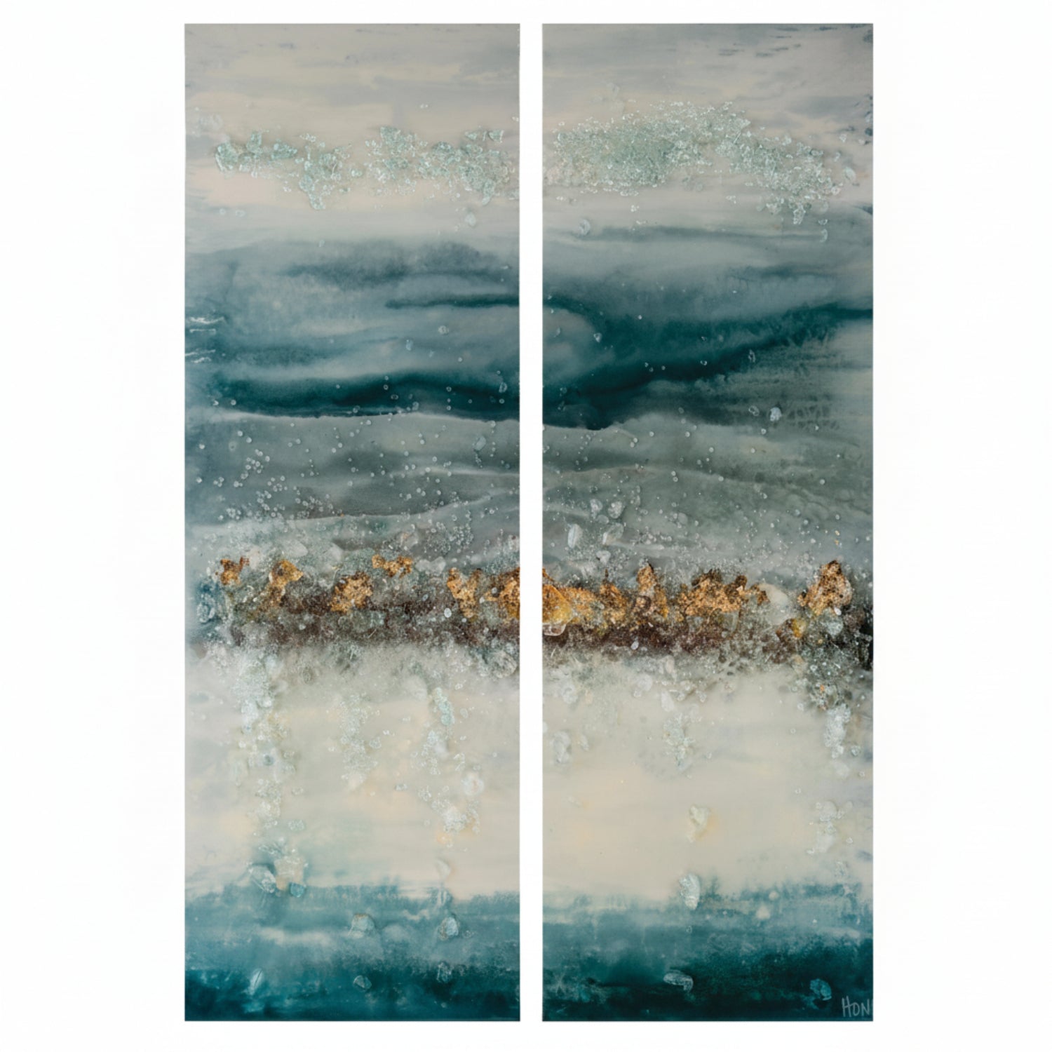 John Richard Mary Hong's Rolling Tide Framed Art Set of 2