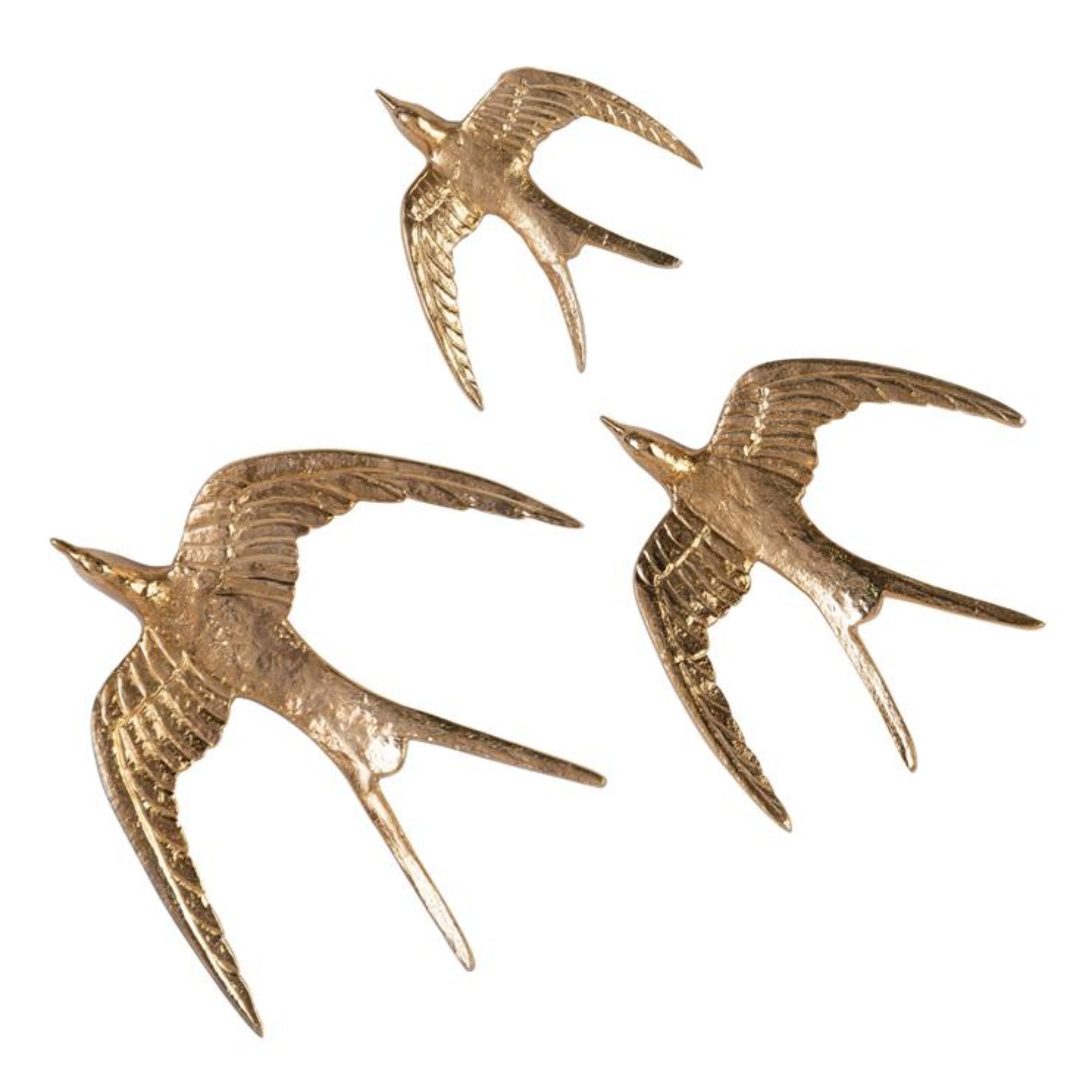 John Richard Brass Birds in Flight Set of 3