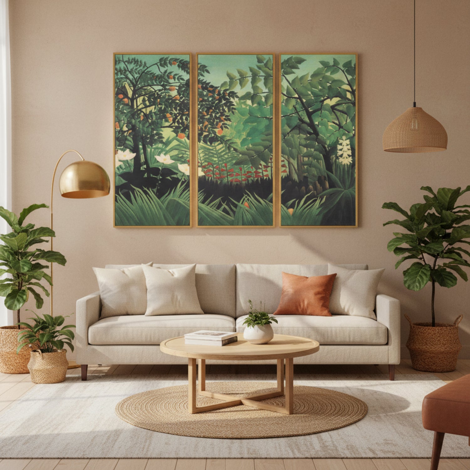 John Richard Henri Rosseau's Outlook Framed Art Set of 3