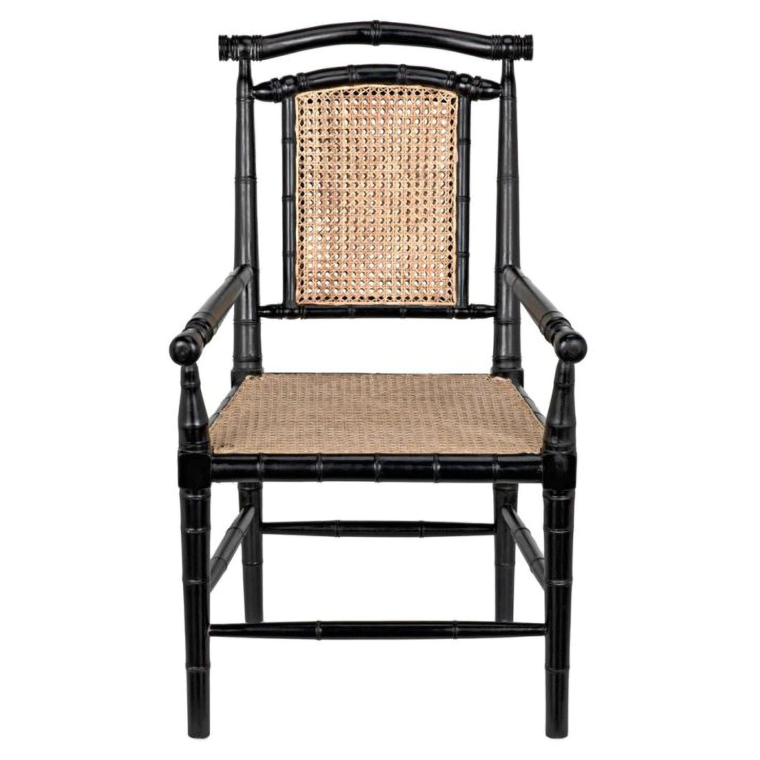 Noir Colonial Bamboo Arm Chair