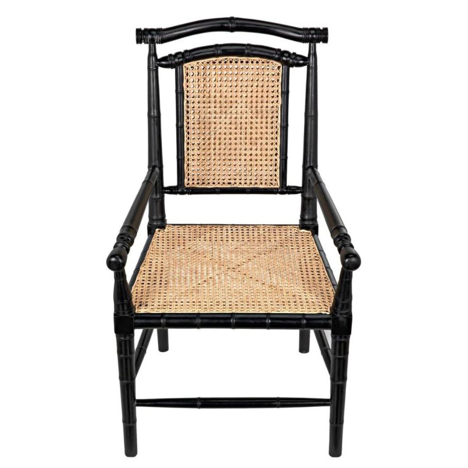 Noir Colonial Bamboo Arm Chair