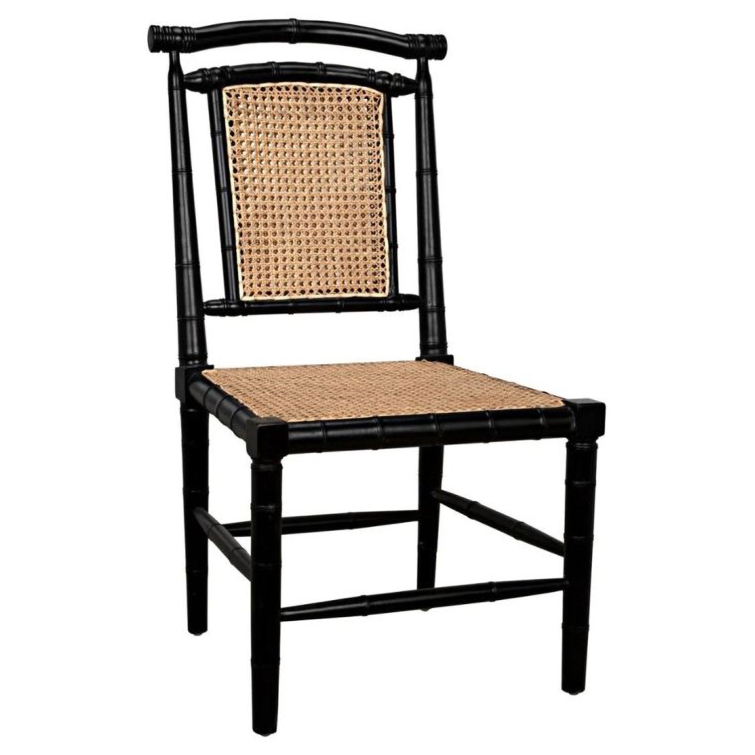 Noir Colonial Bamboo Side Chair