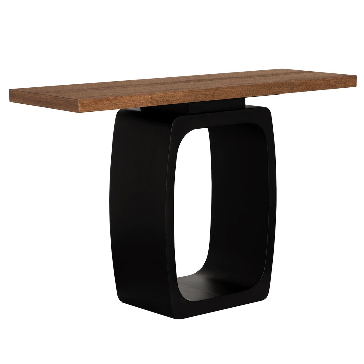 Noir Axel Console Table with Iron Base
