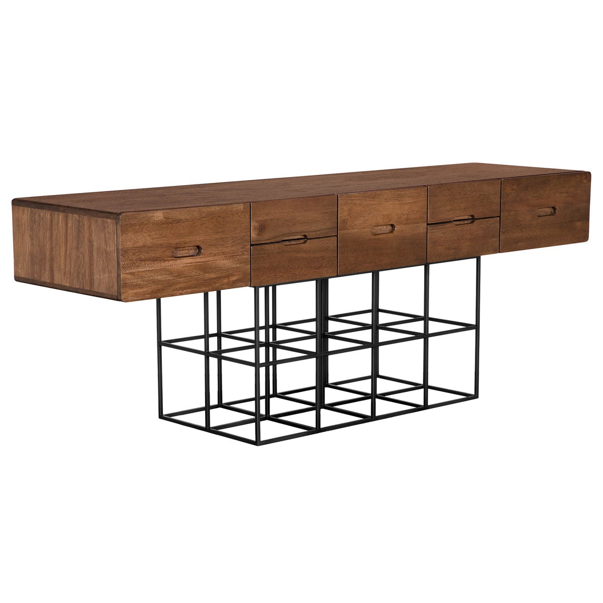 Noir Lund Sideboard with Iron Base