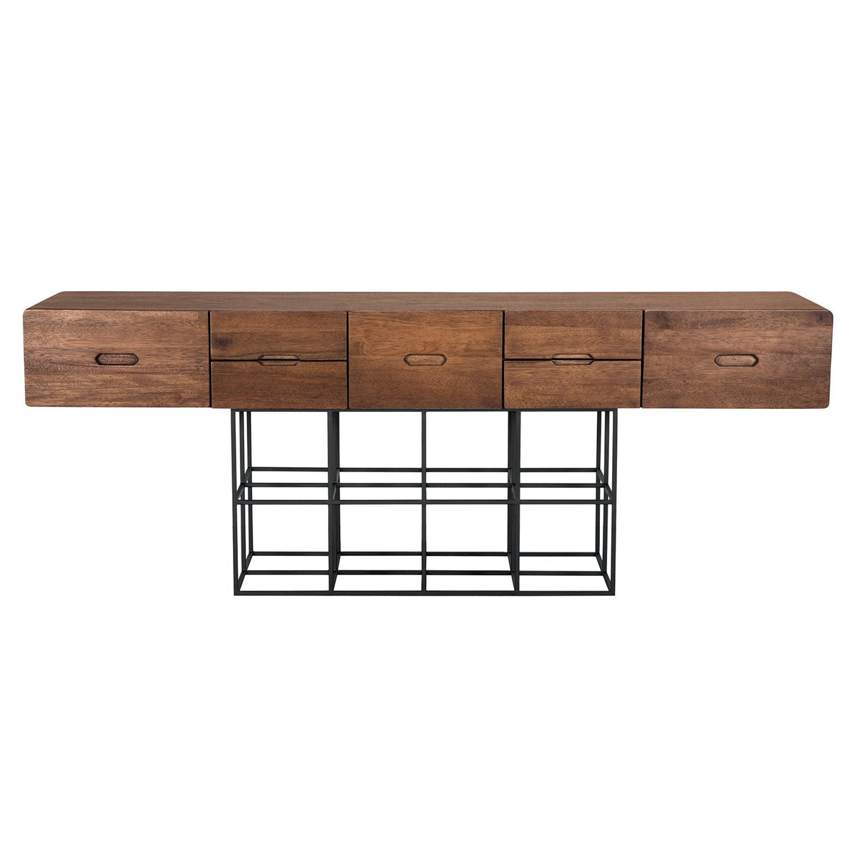 Noir Lund Sideboard with Iron Base