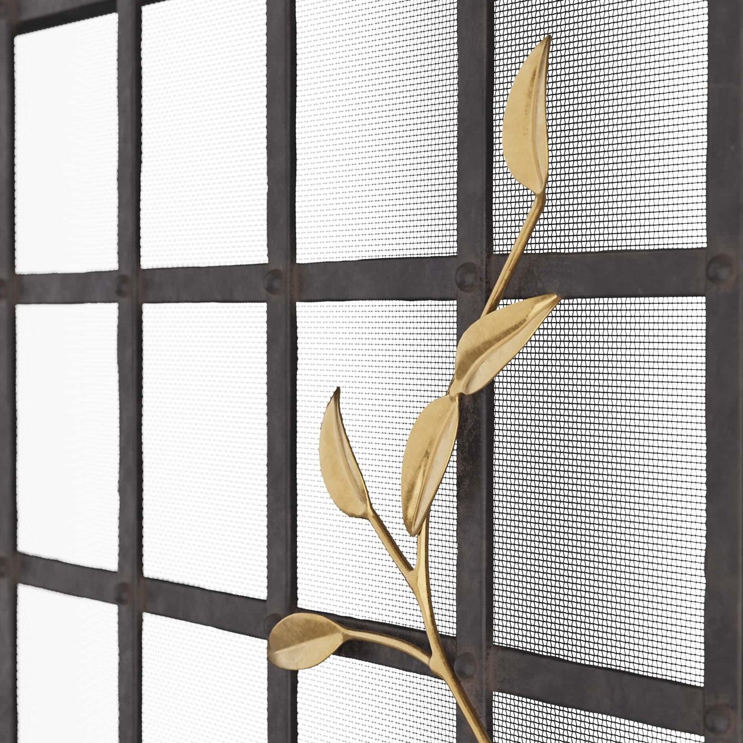 Barry Dixon for Arteriors Rivet Fire Screen