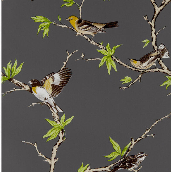 Gaston Y Daniela Villa Fiori Antracita Wallpaper