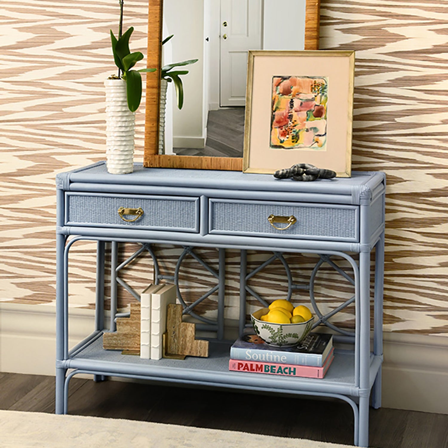 Worlds Away Gideon 2 Drawer Console Table