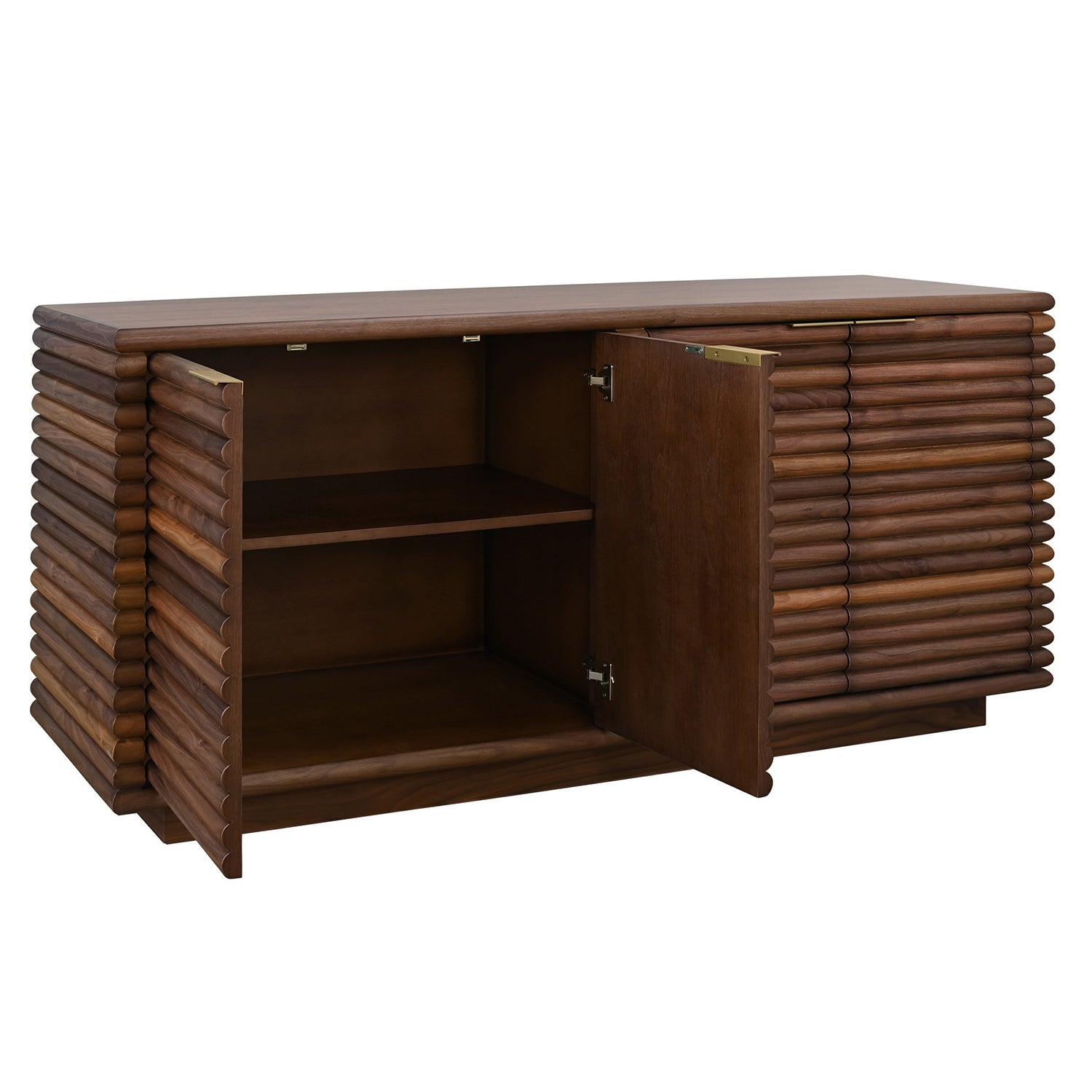 Giovanni Walnut Buffet styled in a room setting