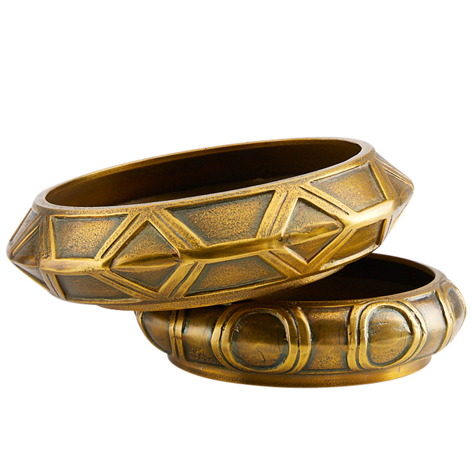 Laura Kirar for Arteriors Millenia Stacked Small Centerpiece Set of 2