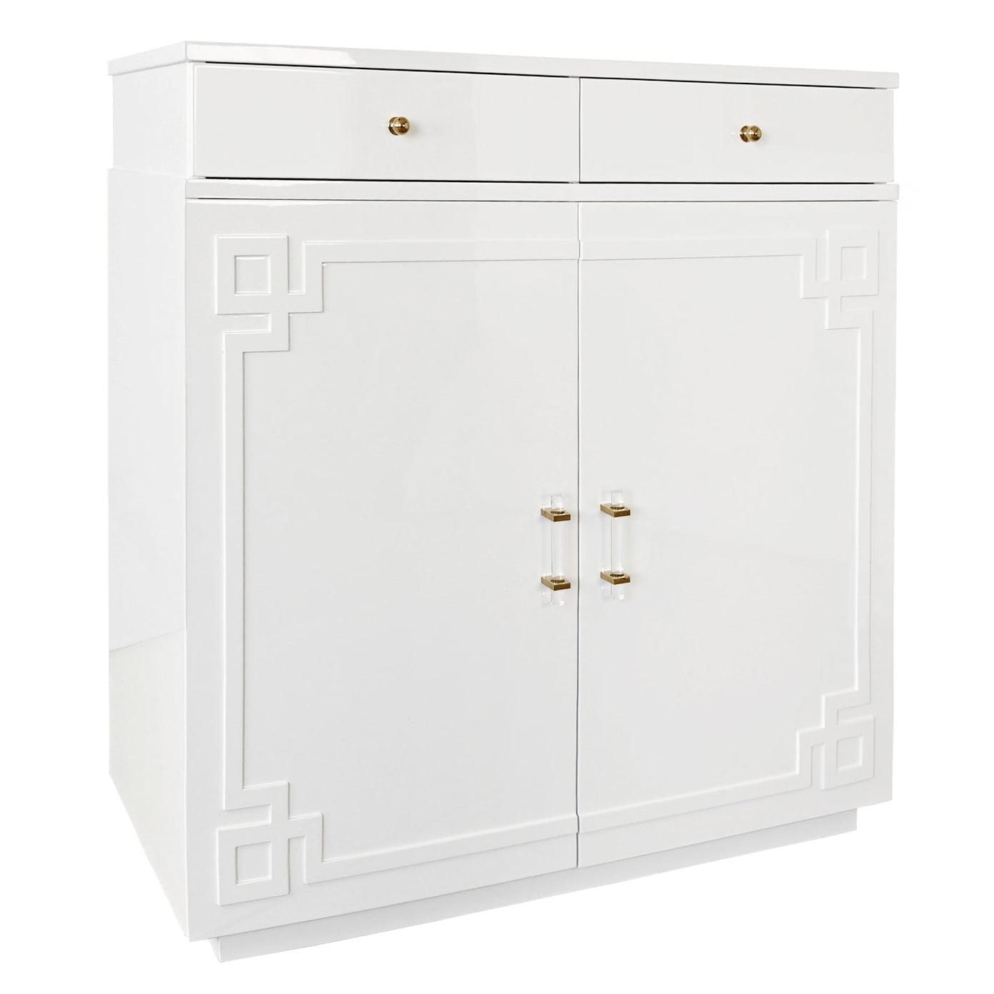 Worlds Away Glenn White Two Door Cabinet