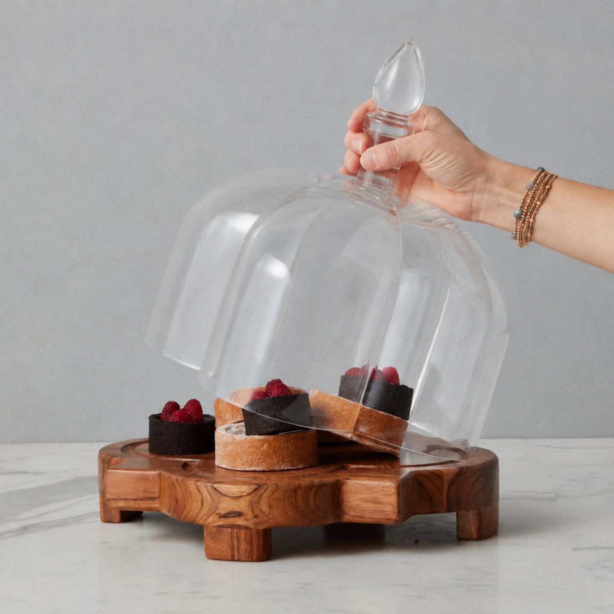Etu Home Quatrefoil Glass Dome Cloche