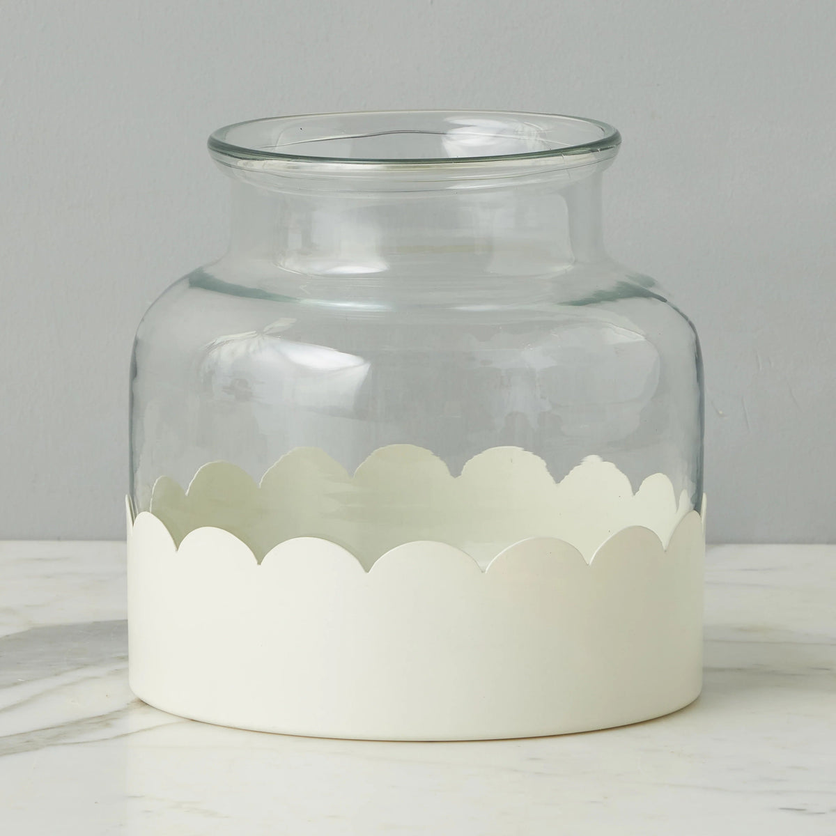 Etu Home Scalloped Bloom White Vase