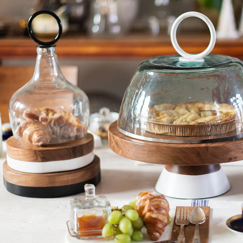 Etu Home Ring Handle Glass Cloche Large Food Cover