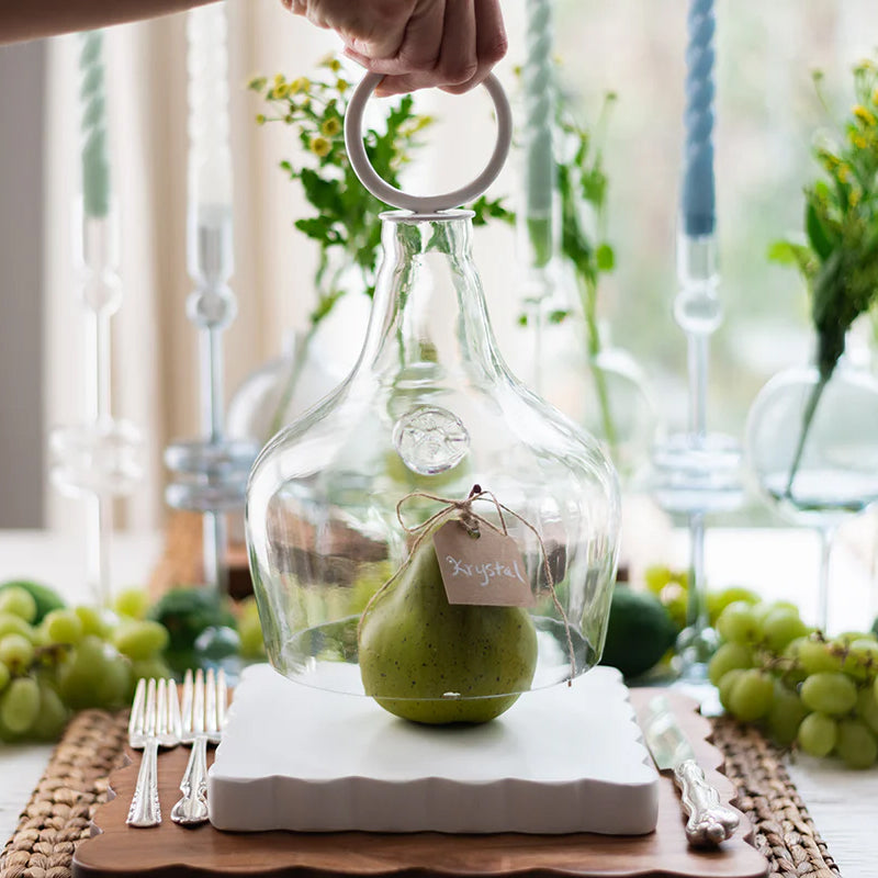 Etu Home Ring Handle Glass Cloche Large Food Cover