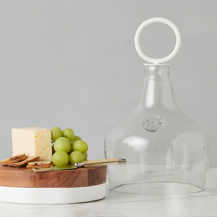 Etu Home Ring Handle Glass Cloche Large Food Cover