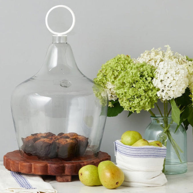 Etu Home Ring Handle Glass Cloche Large Food Cover
