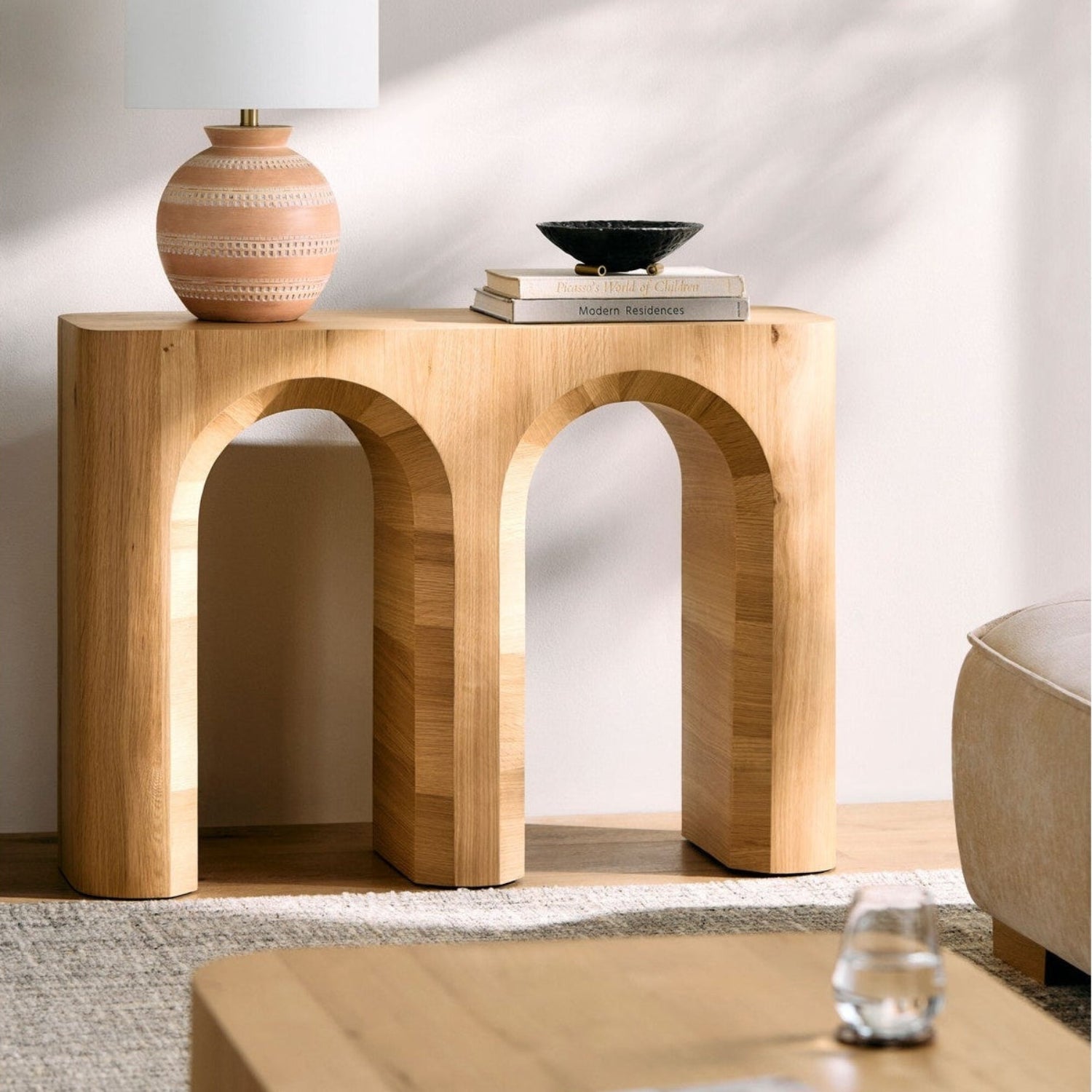 Grayson Oak Veneer Console Table