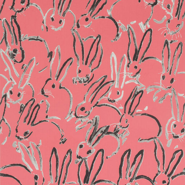 Hunt Slonem x Lee Jofa Modern Hutch Pink Wallpaper