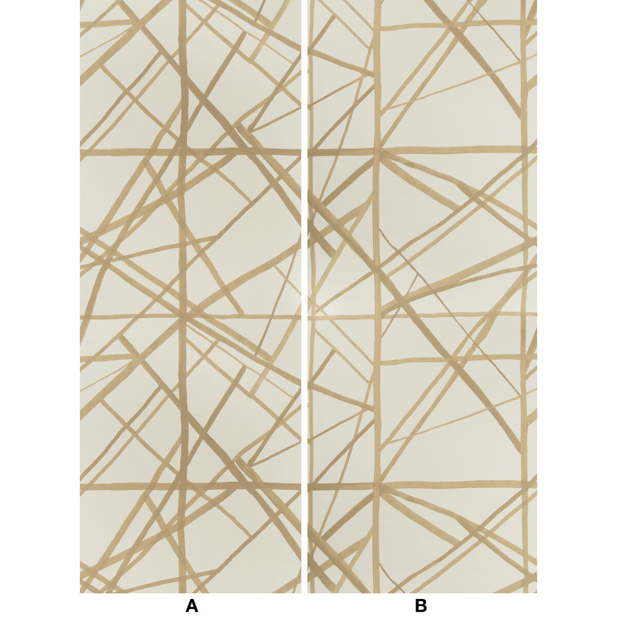 Kelly Wearstler x Lee Jofa Modern Channels Paper Latte/Suede Wallpaper