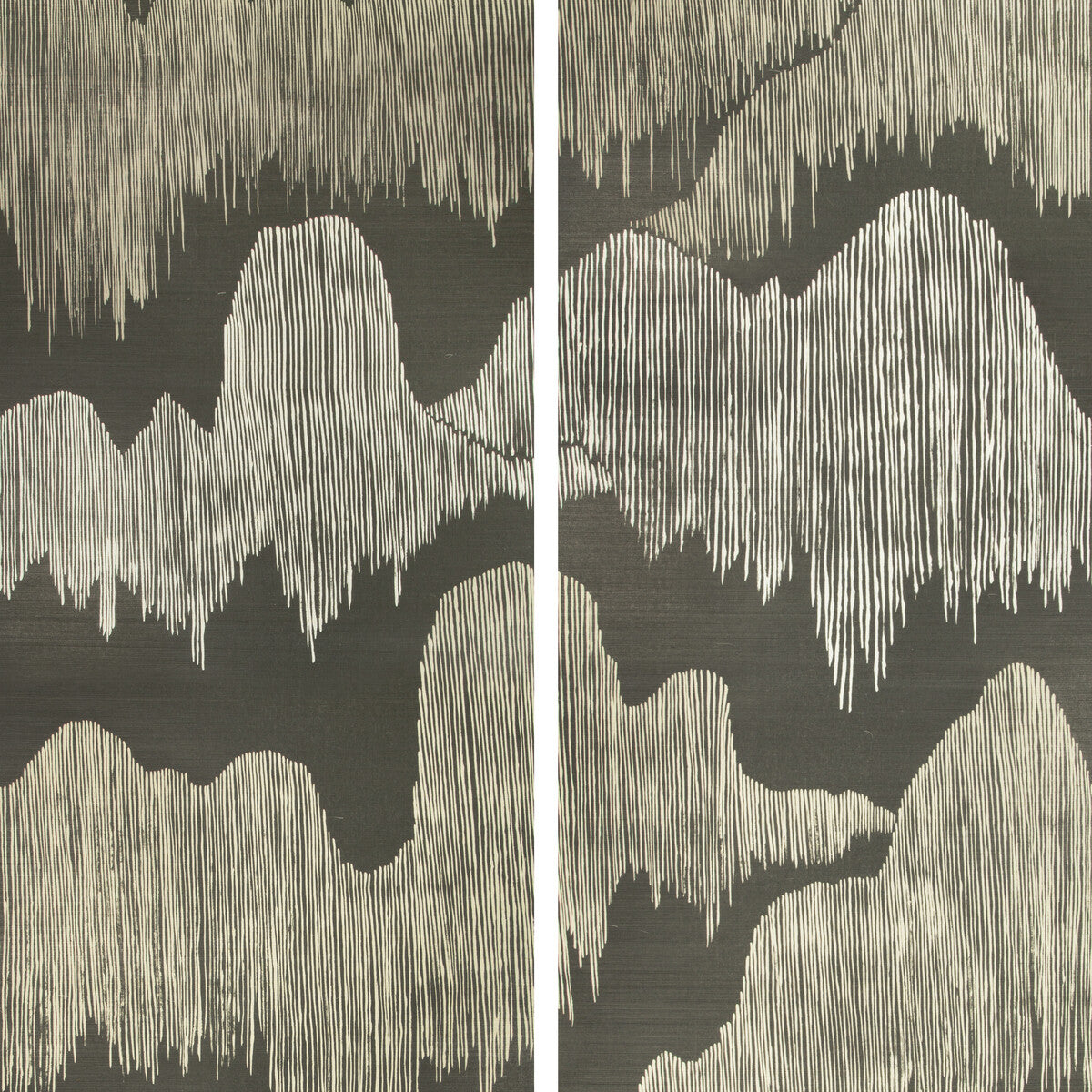 Kelly Wearstler x Lee Jofa Modern Cascadia Paper Noir Wallpaper