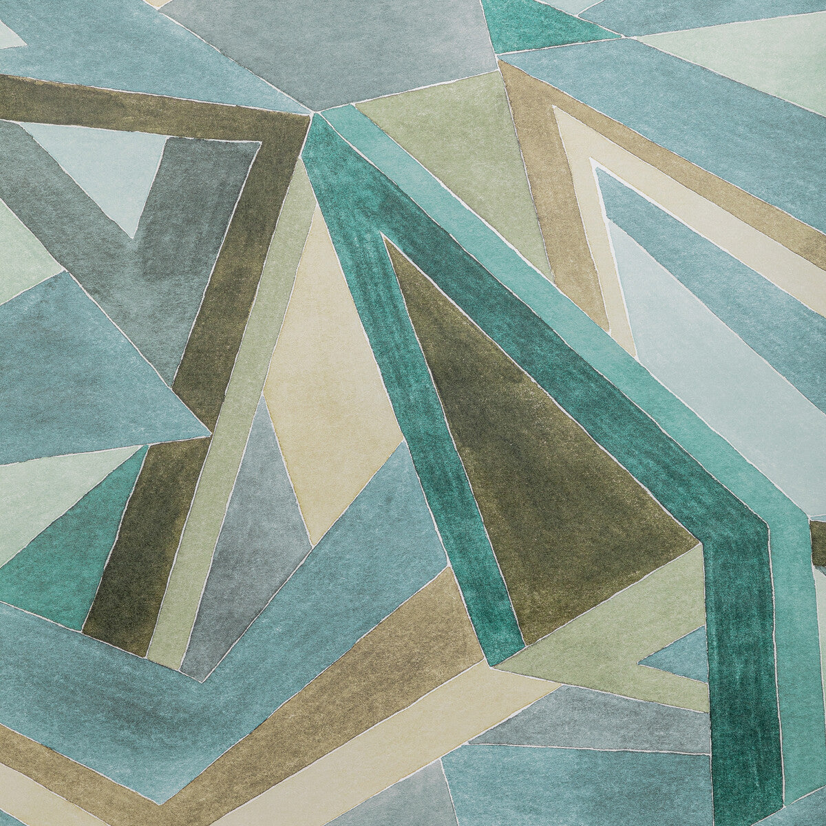 Lee Jofa Rhapsody Modern Roulade Paper Aqua/Dune Wallpaper