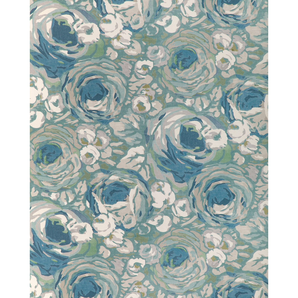 Lee Jofa Soho Modern Orchard Paper Aqua/Stone Wallpaper