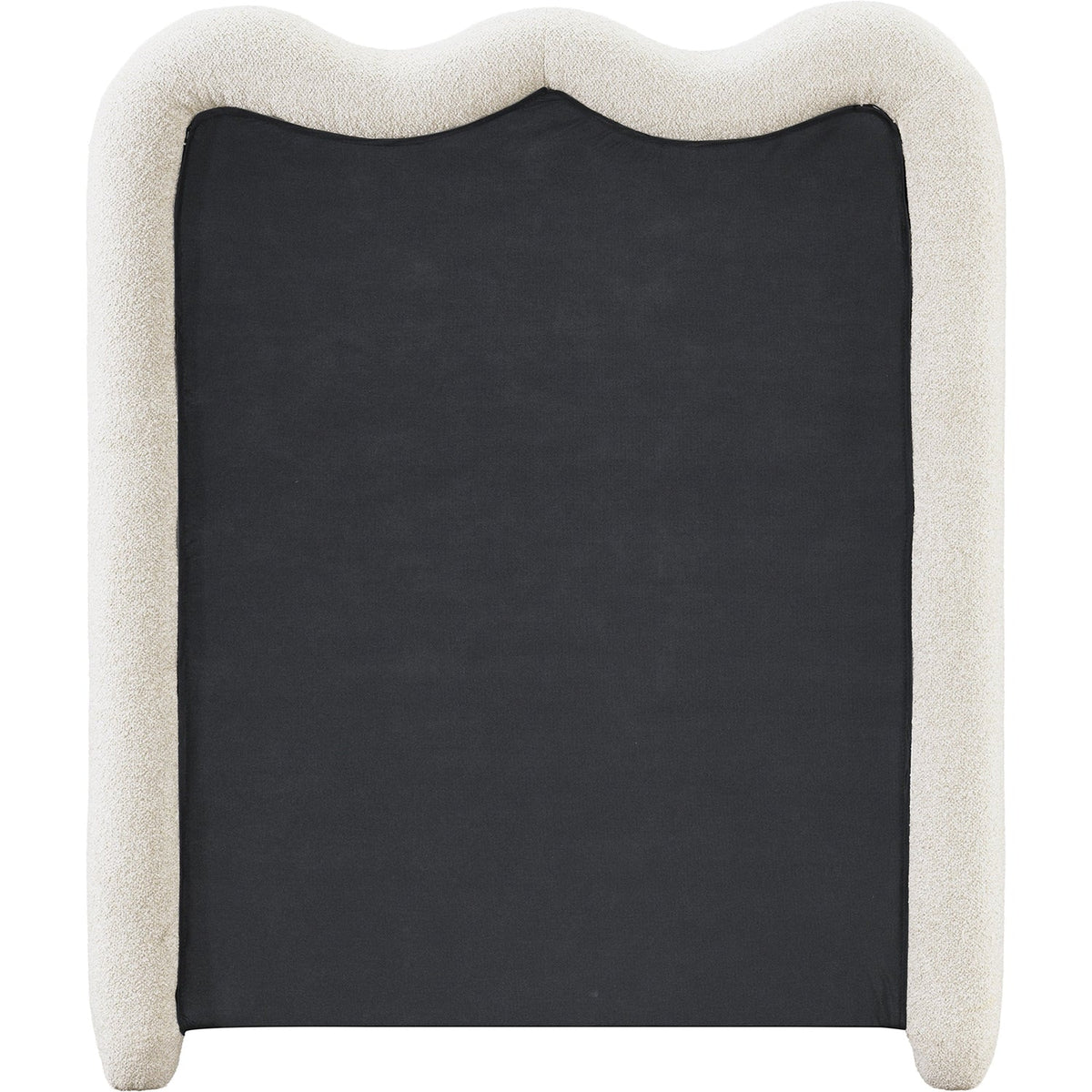 Gavin Cream Chenille Fabric Upholstered Bed