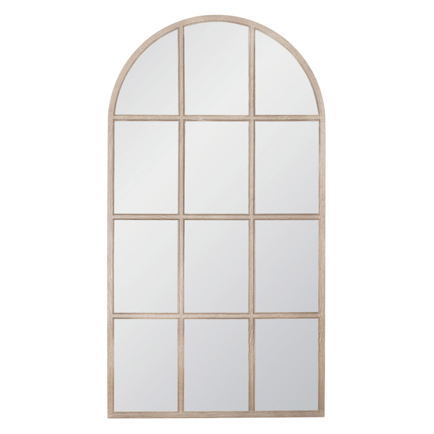Grid Arched Floor Mirror