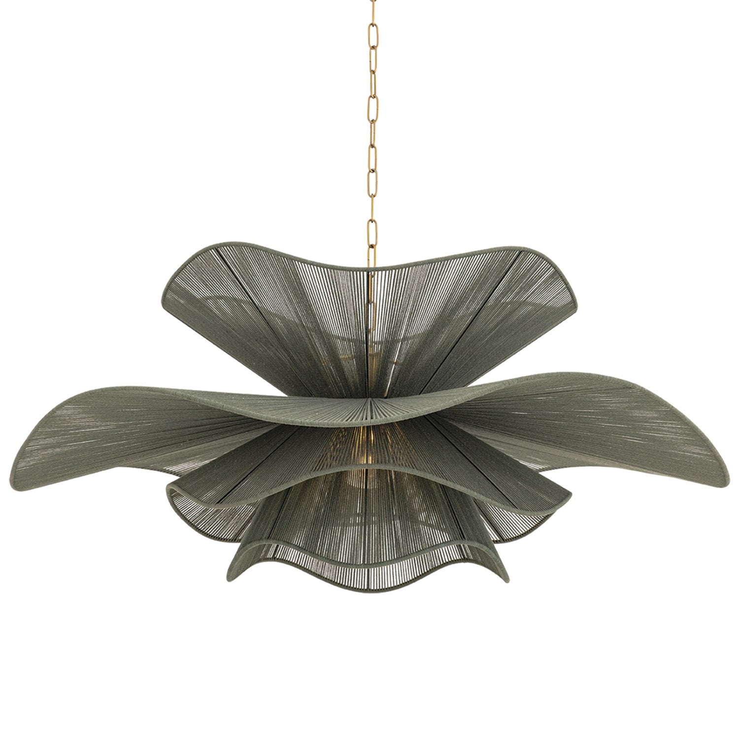 Mitzi Amanda Patina Brass Large Chandelier