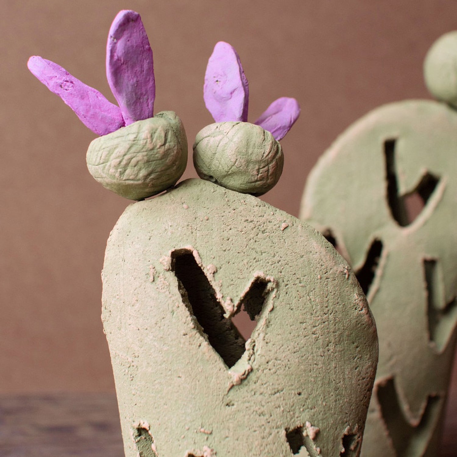 Prickly Pear Clay Luminaries Set of 2