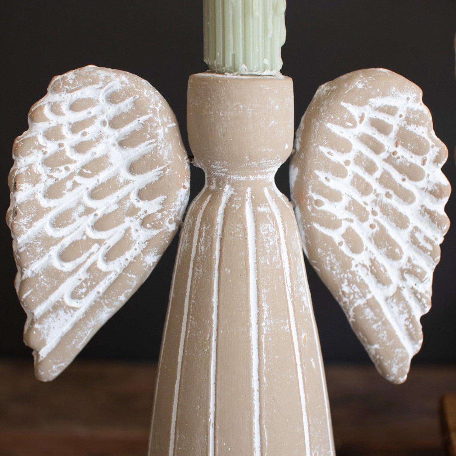 Angel Taper Candle Holder Set of 2